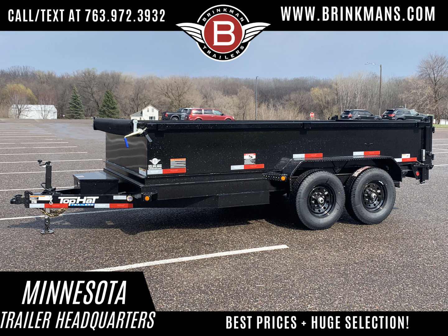 New 2025 Top Hat 7X14 Heavy Duty Dump Trailer