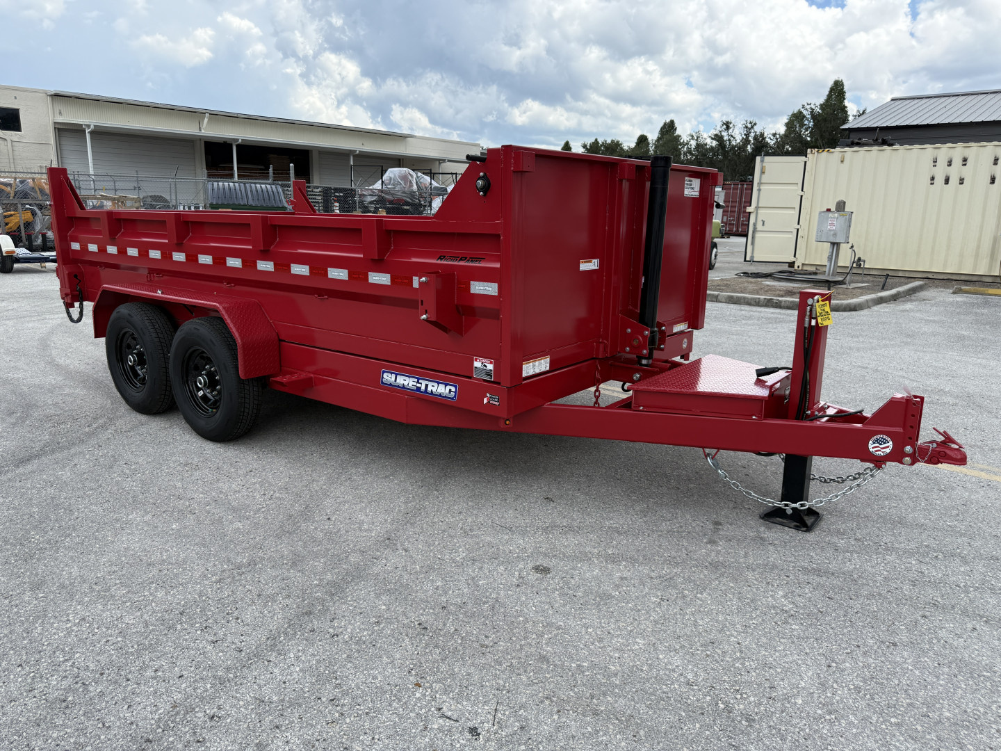 New 2026 Sure-Trac 7x14 Telescopic 14K W/ Hydraulic Jack Dump Trailer