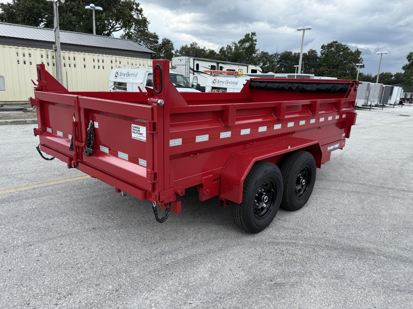 New 2026 Sure-Trac 7x14 Telescopic 14K W/ Hydraulic Jack Dump Trailer