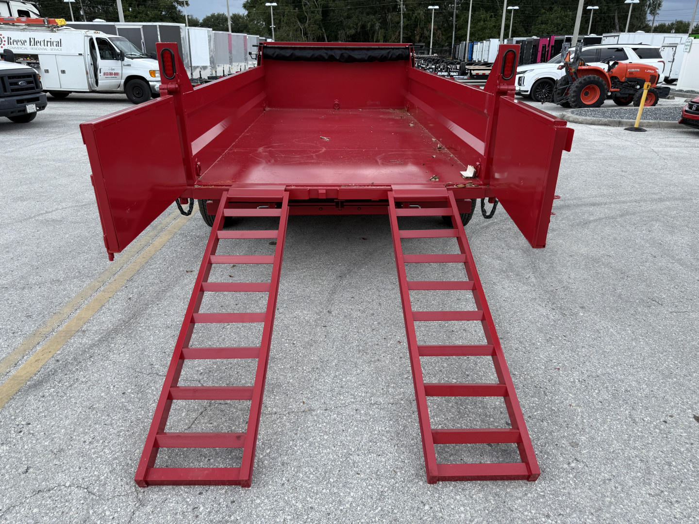 New 2026 Sure-Trac 7x14 Telescopic 14K W/ Hydraulic Jack Dump Trailer