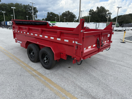 New 2026 Sure-Trac 7x14 Telescopic 14K W/ Hydraulic Jack Dump Trailer