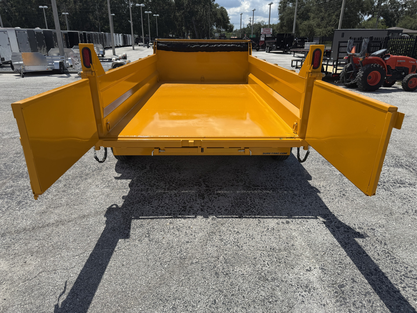 New 2026 Sure-Trac 7x14 Telescopic 14K W/ 15K Hydraulic Jack Dump Trailer