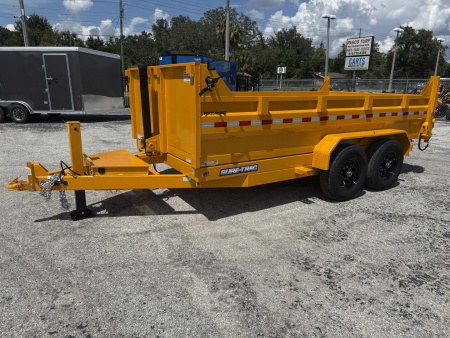 New 2026 Sure-Trac 7x14 Telescopic 14K W/ 15K Hydraulic Jack Dump Trailer
