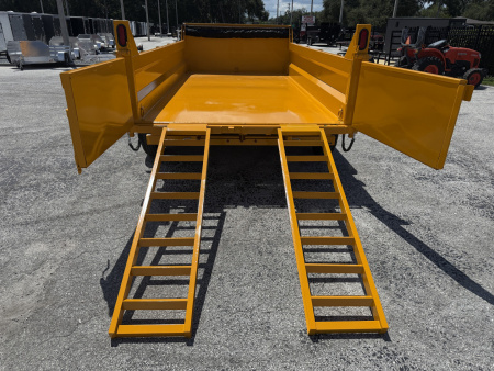 New 2026 Sure-Trac 7x14 Telescopic 14K W/ 15K Hydraulic Jack Dump Trailer