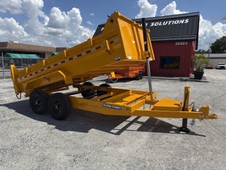 New 2026 Sure-Trac 7x14 Telescopic 14K W/ 15K Hydraulic Jack Dump Trailer