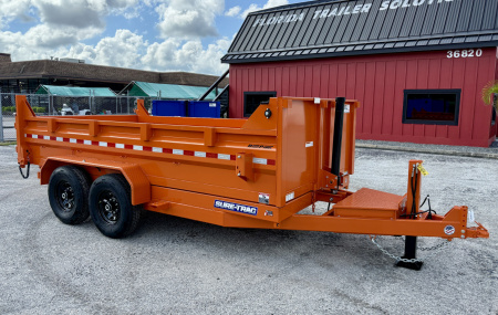 New 2026 Sure-Trac 7x14 14K W/ 15K Hydraulic Jack Dump Trailer