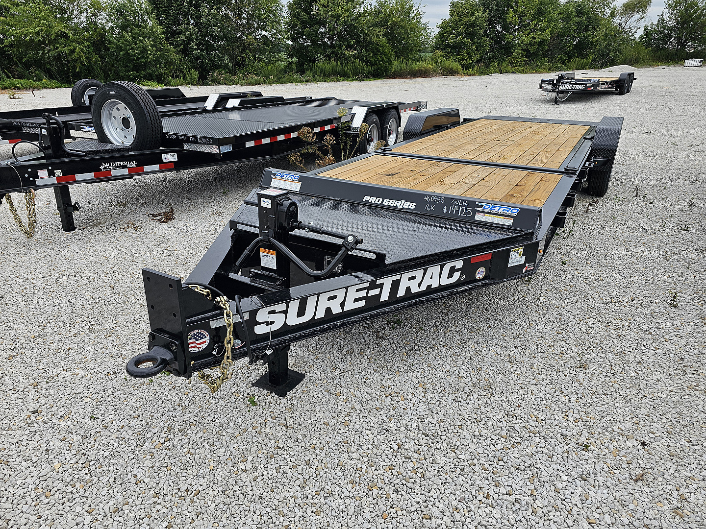 New 2026 Sure-Trac 82" x 22' (16+6) 17.6K Pro Series Beam Tilt Equipment Trailer