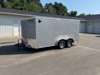 New 2026 Discovery Trailers 7.5x14 V-Nose Ramp Door Enclosed Trailer