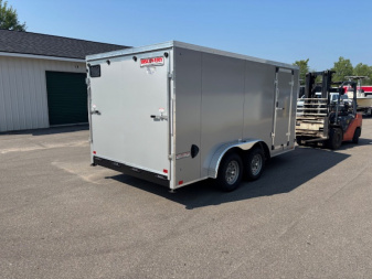 New 2026 Discovery Trailers 7.5x14 V-Nose Ramp Door Enclosed Trailer