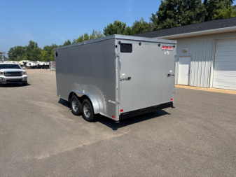 New 2026 Discovery Trailers 7.5x14 V-Nose Ramp Door Enclosed Trailer