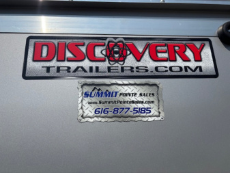 New 2026 Discovery Trailers 7.5x14 V-Nose Ramp Door Enclosed Trailer