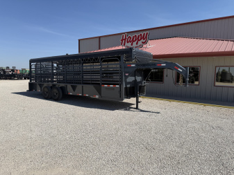 2026 Good Guys 6'8"x24' GN Bar Top Livestock Trailer - Wrangler