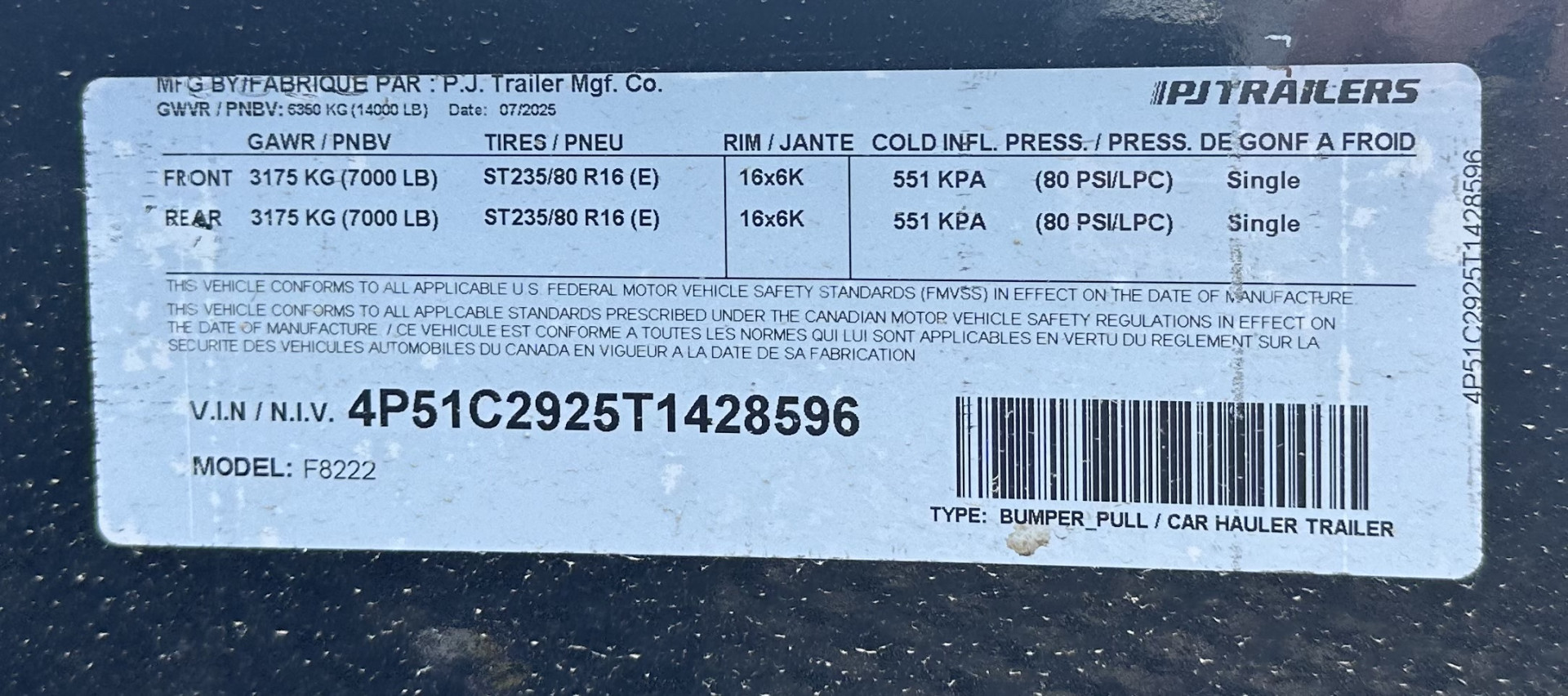 New 2026 PJ Trailers F8 DeckOver 22x8 Equipment Trailer