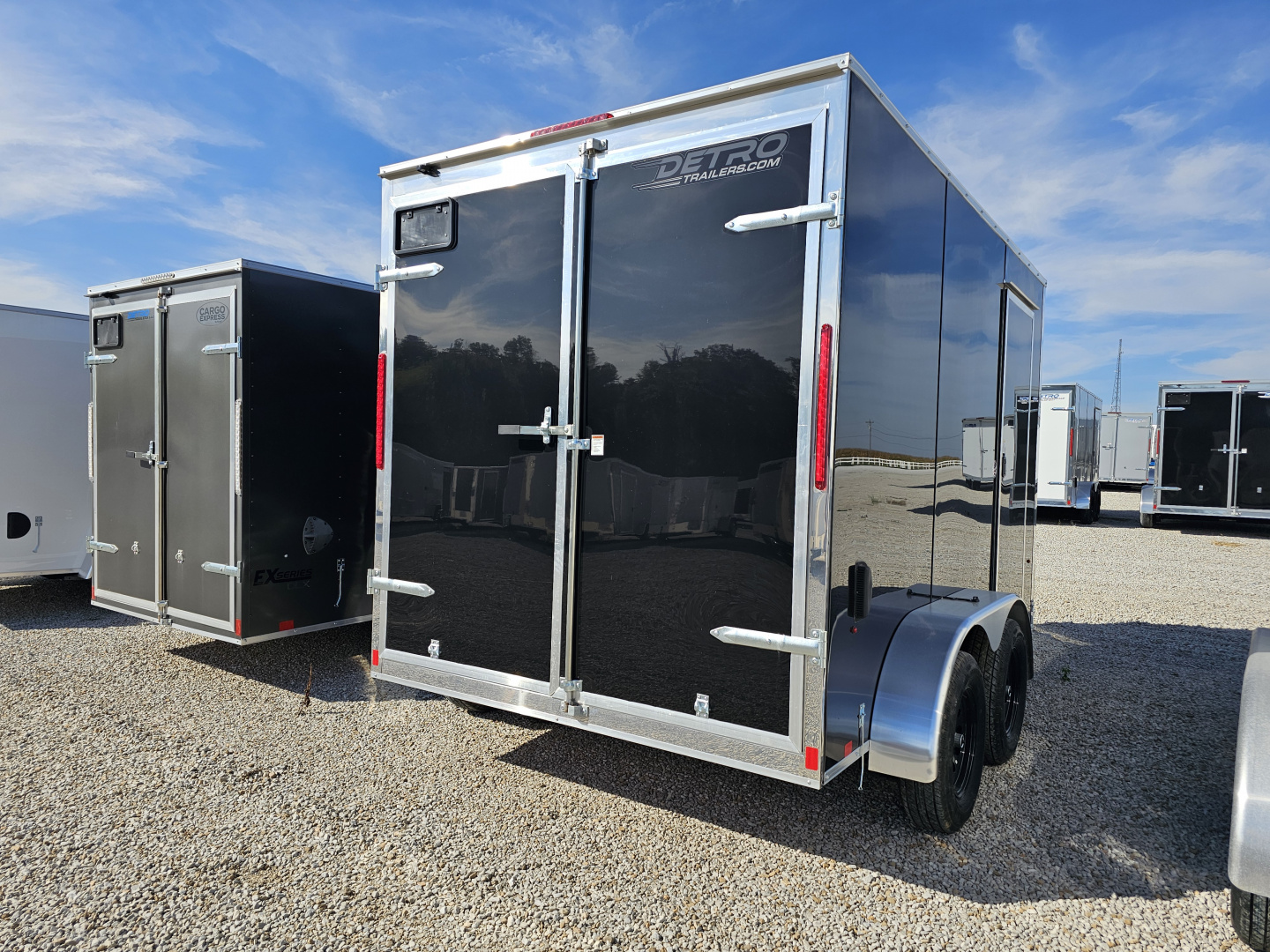 New 2026 Cargo Express EX DLX 7 x 12 7K Double Rear Door V-Nose Enclosed Cargo Trailer