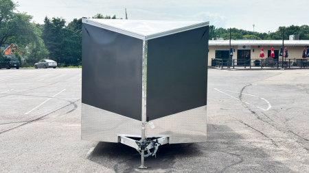 New Lightning 8.5x24 Enclosed Aluminum Car Hauler- Rear Ramp