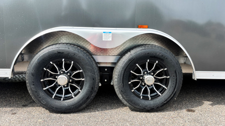 New Lightning 8.5x24 Enclosed Aluminum Car Hauler- Rear Ramp