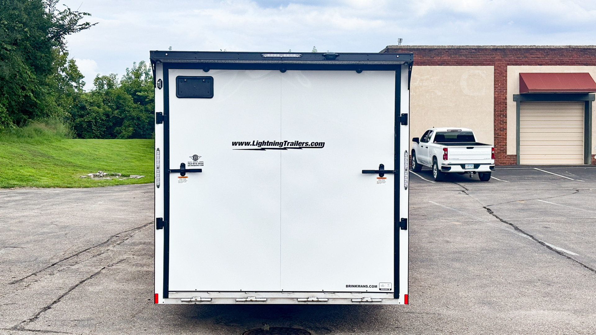 New Lightning 8.5x24 Enclosed Aluminum Car Hauler- Rear Ramp