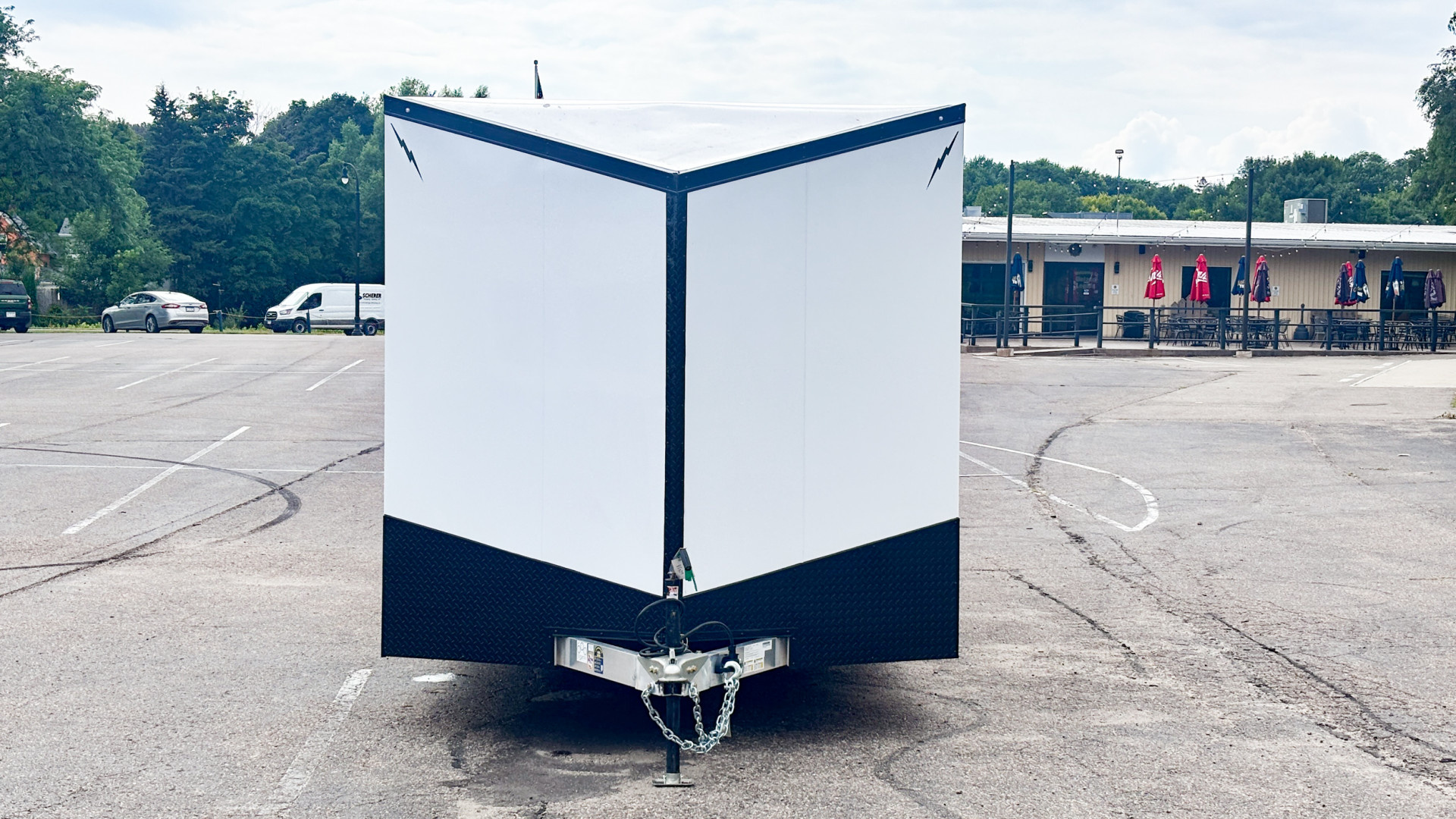 New Lightning 8.5x24 Enclosed Aluminum Car Hauler- Rear Ramp