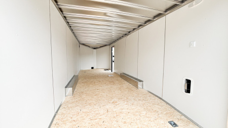 New Lightning 8.5x24 Enclosed Aluminum Car Hauler- Rear Ramp