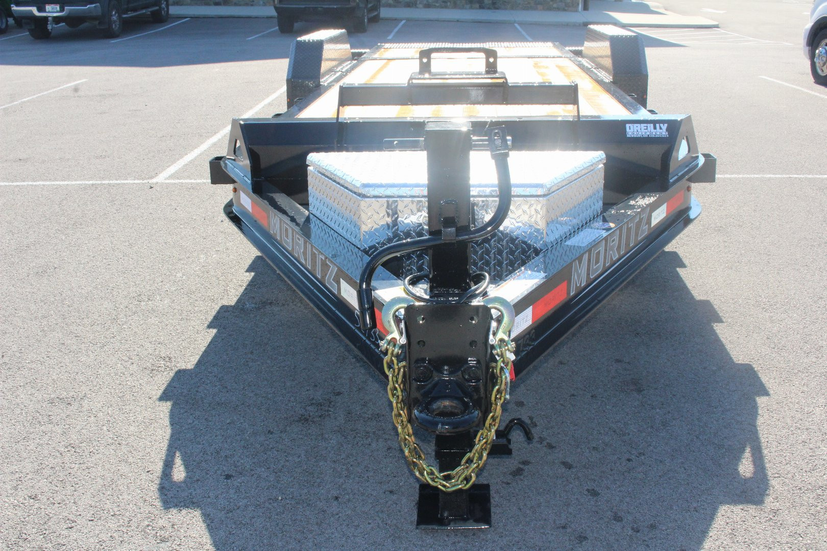 New 2025 Moritz 7' x 16' + 6' Low Pro - Hydraulic Power Tail - Equipment Trailer - 14000# GVW