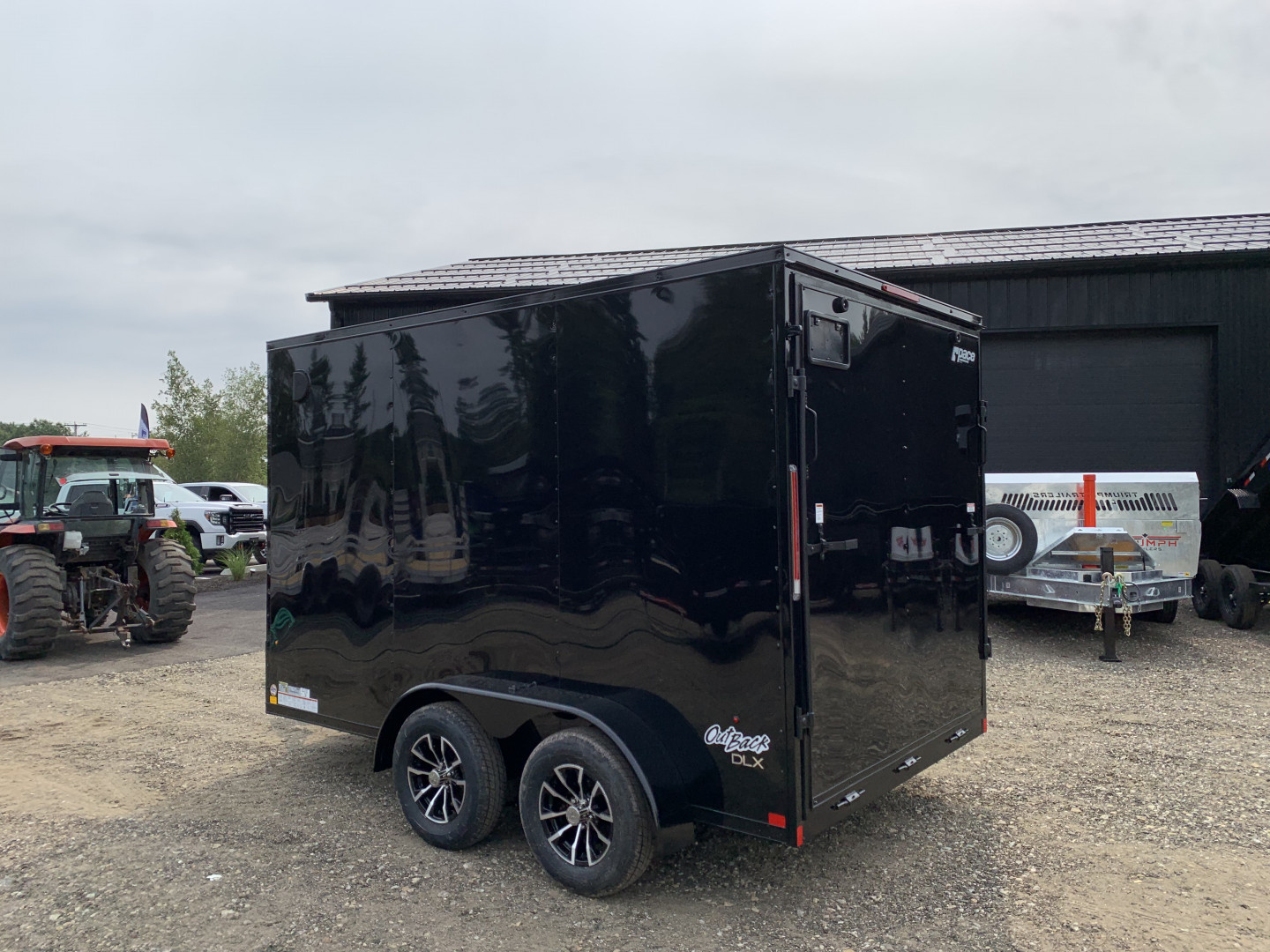 New 2025 Pace American 7X12 +2ft V-nose / Blackout Package/ 7' interior - 7000GVW