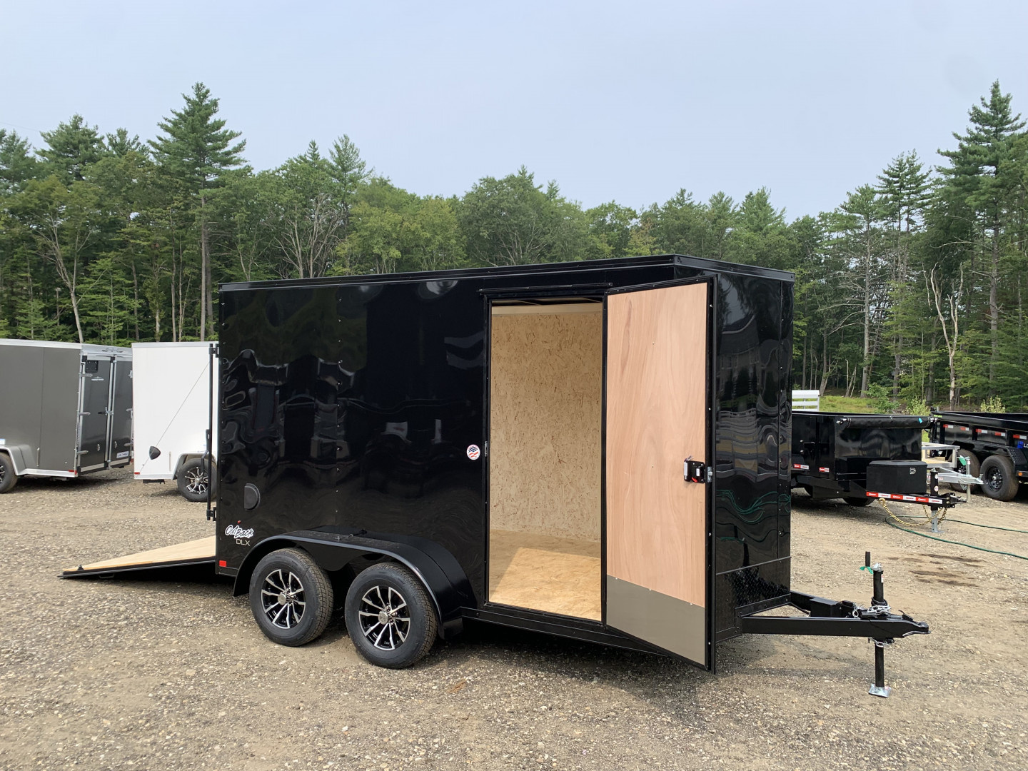 New 2025 Pace American 7X12 +2ft V-nose / Blackout Package/ 7' interior - 7000GVW