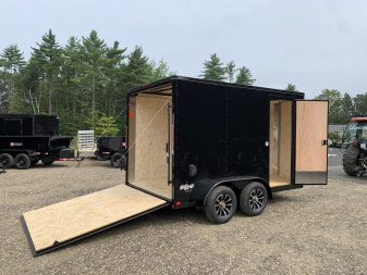 New 2025 Pace American 7X12 +2ft V-nose / Blackout Package/ 7' interior - 7000GVW