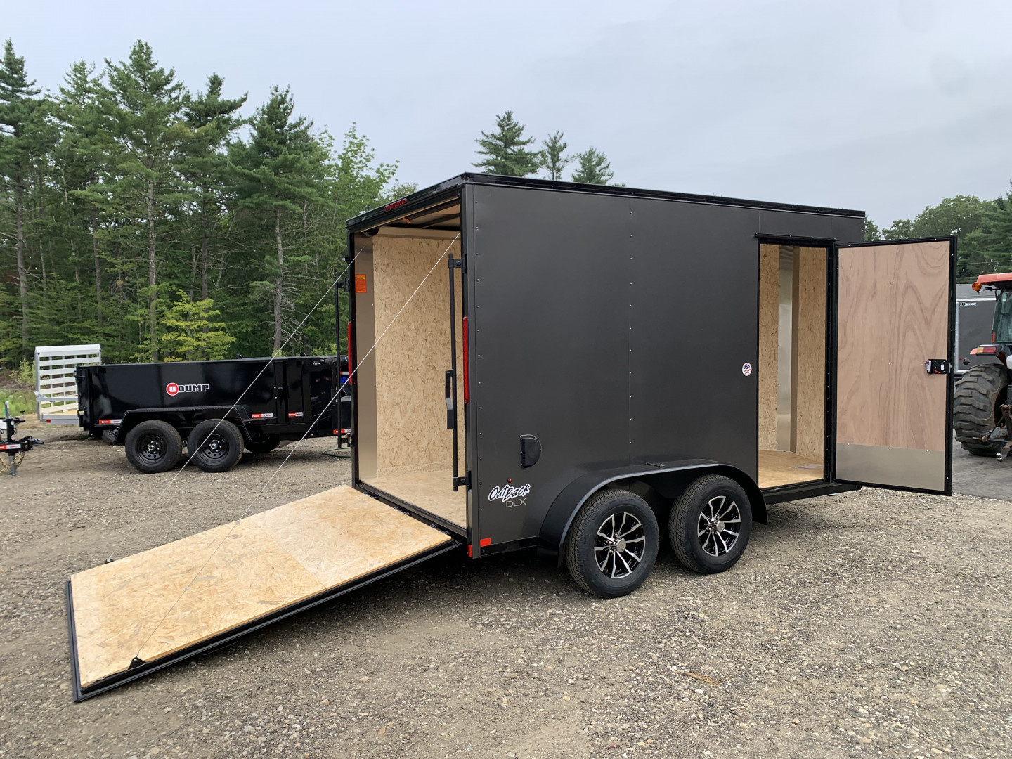 New 2025 Pace American 7X12 +2ft V-nose / Blackout Package/ 7' interior - 7000GVW