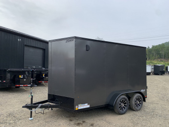 New 2025 Pace American 7X12 +2ft V-nose / Blackout Package/ 7' interior - 7000GVW