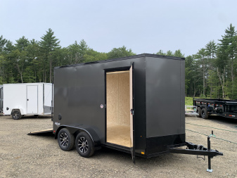 New 2025 Pace American 7X12 +2ft V-nose / Blackout Package/ 7' interior - 7000GVW