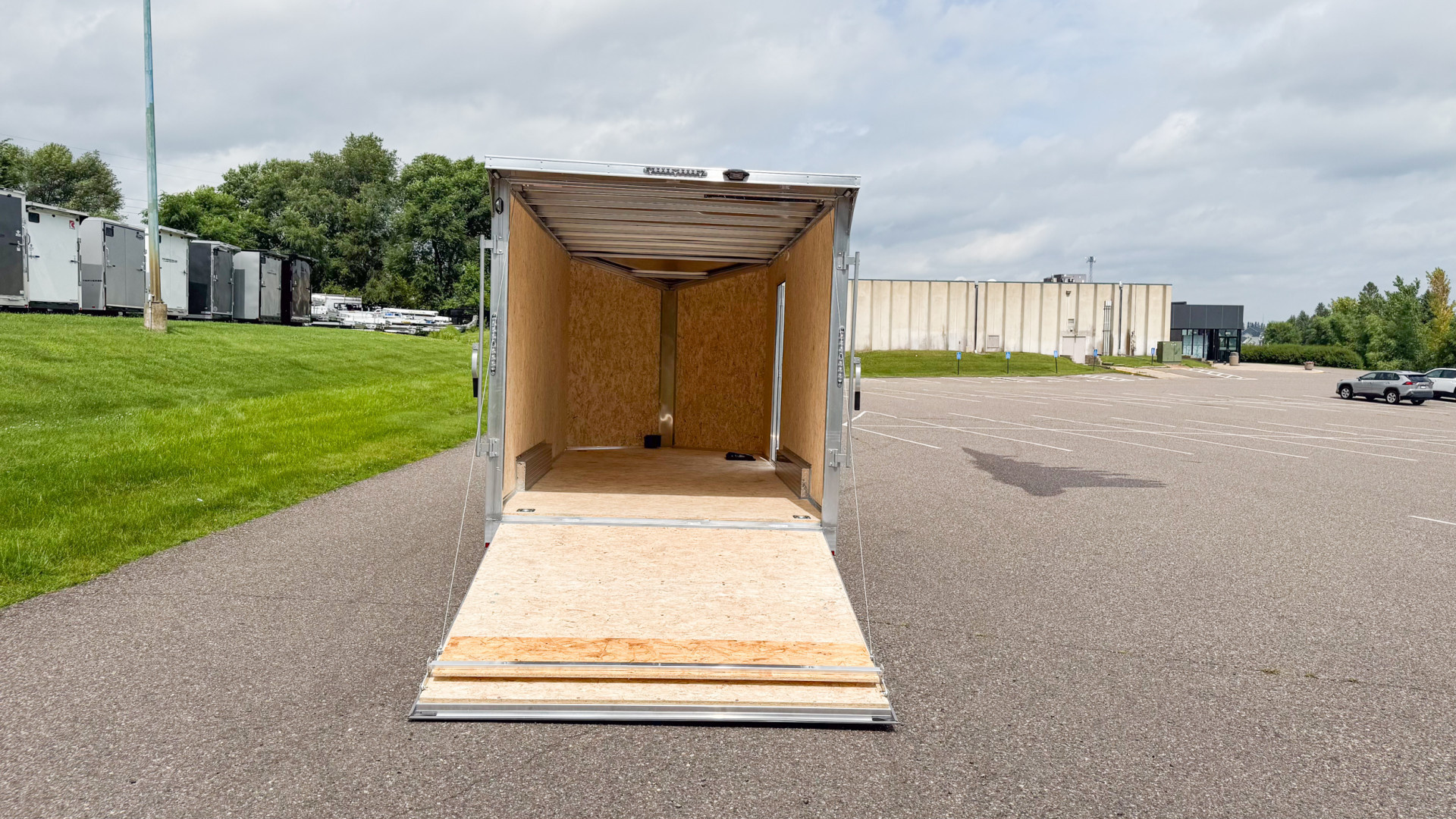 New Lightning 7.5x16 Aluminum Enclosed Trailer - Rear ramp door!