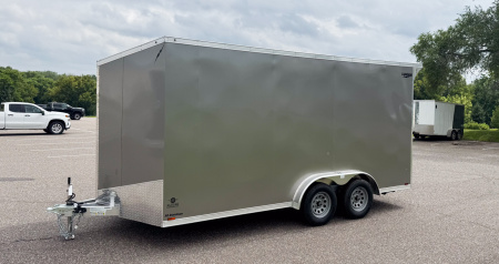 New Lightning 7.5x16 Aluminum Enclosed Trailer - Rear ramp door!