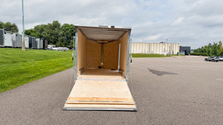 New Lightning 7.5x16 Aluminum Enclosed Trailer - Rear ramp door!