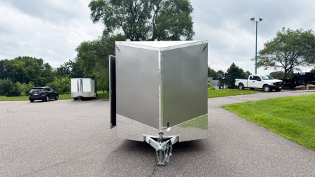 New Lightning 7.5x16 Aluminum Enclosed Trailer - Rear ramp door!
