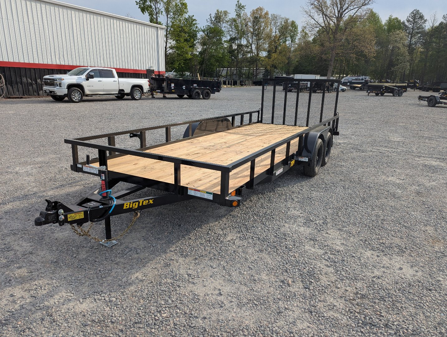 New 2026 Big Tex Trailers 20' 70PI w/ NEW Spring Loaded Fold In Tailgate Utility Trailer