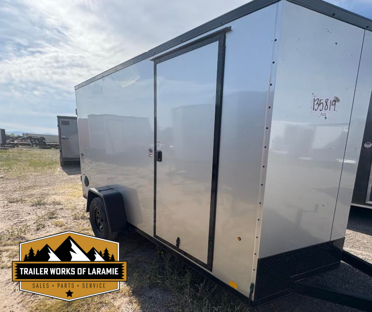 New 2026 Look Trailers 6X12 SA- ST DLX V-NOSE- Silver 6" Taller