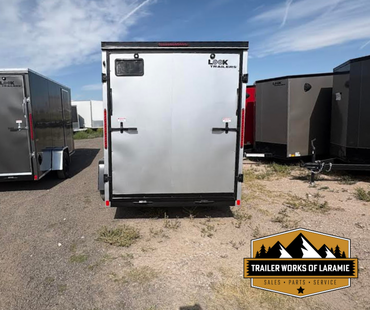 New 2026 Look Trailers 6X12 SA- ST DLX V-NOSE- Silver 6" Taller