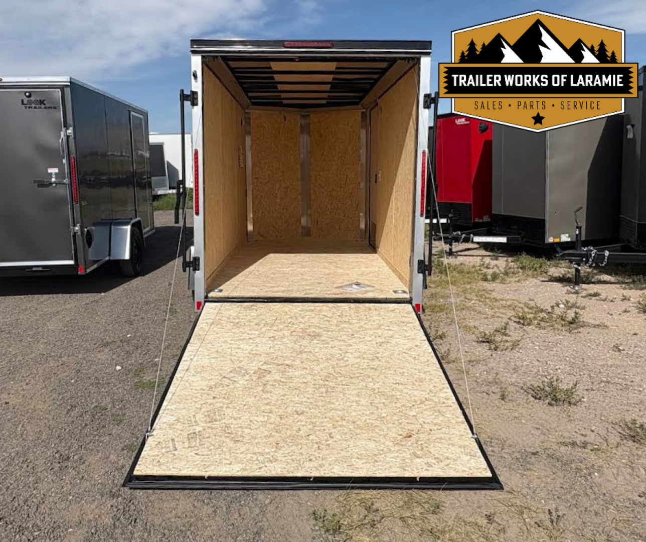 New 2026 Look Trailers 6X12 SA- ST DLX V-NOSE- Silver 6" Taller