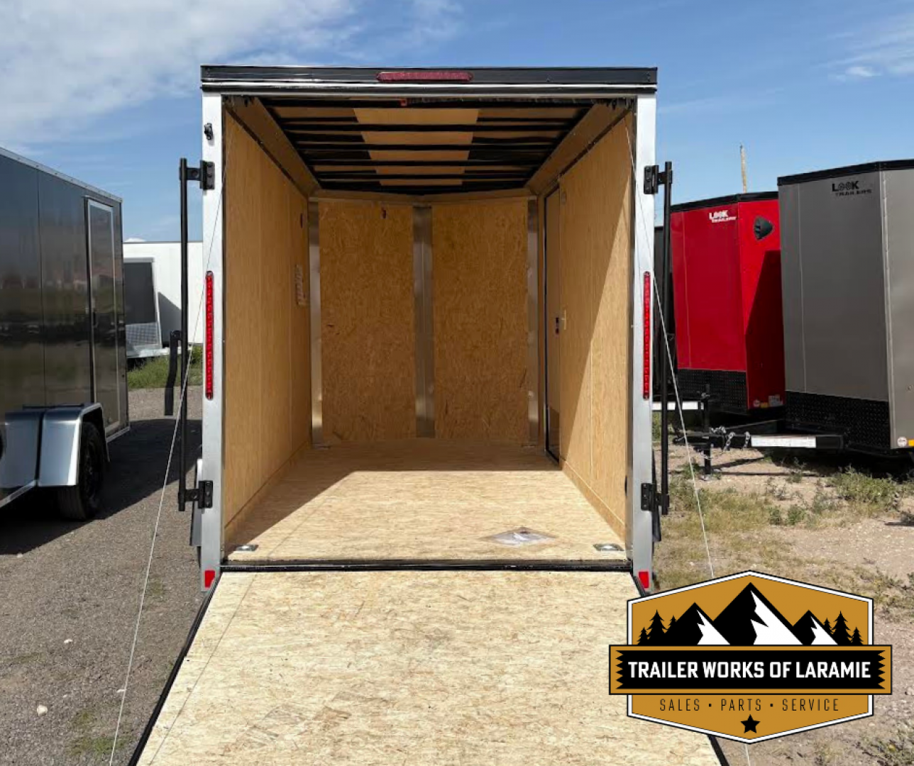 New 2026 Look Trailers 6X12 SA- ST DLX V-NOSE- Silver 6" Taller