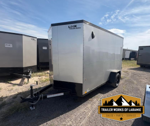 New 2026 Look Trailers 6X12 SA- ST DLX V-NOSE- Silver 6  Taller