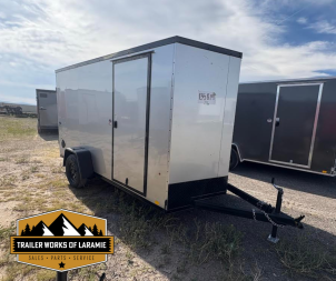 New 2026 Look Trailers 6X12 SA- ST DLX V-NOSE- Silver 6" Taller