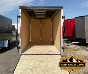 New 2026 Look Trailers 6X12 SA- ST DLX V-NOSE- Silver 6" Taller