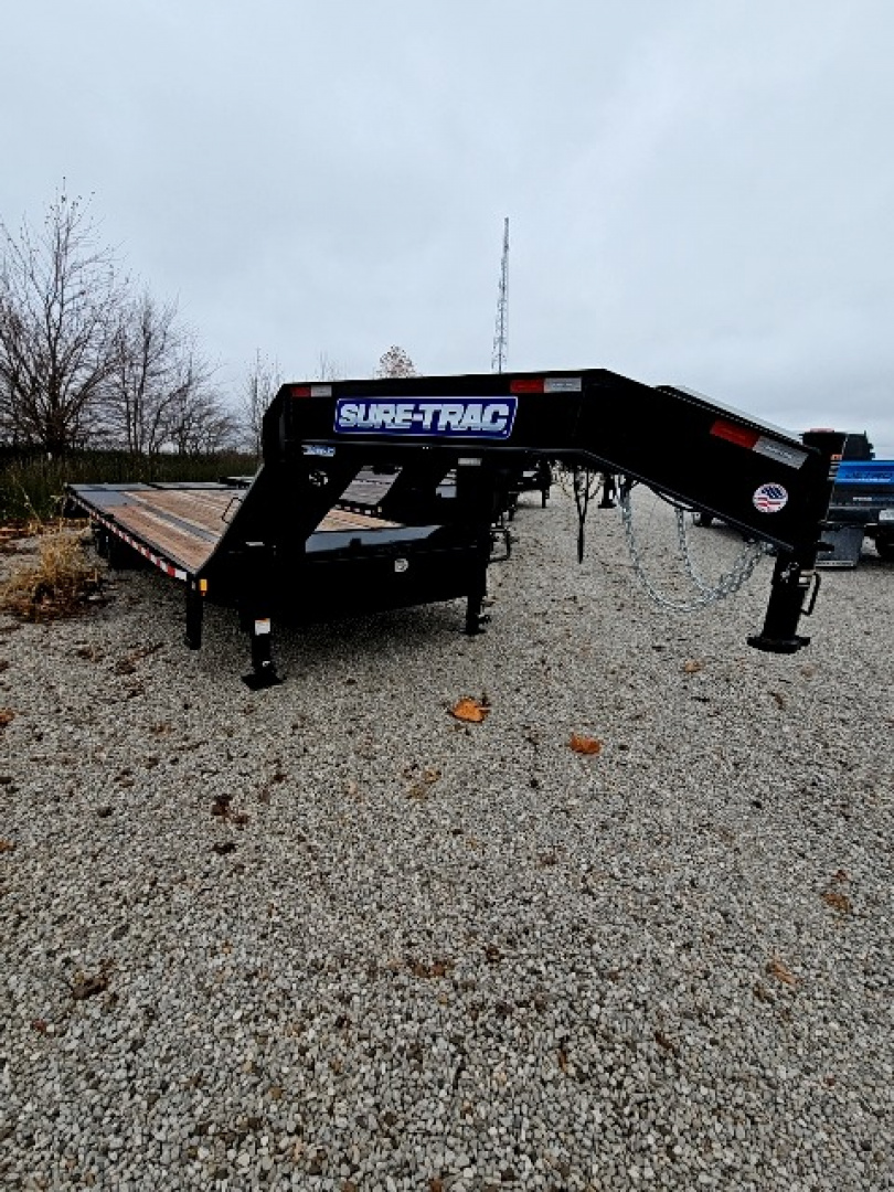 New 2026 Sure-Trac 8.5 x 25 (20+5) 15K Std Duty Beavertail Gooseneck Deckover Trailer