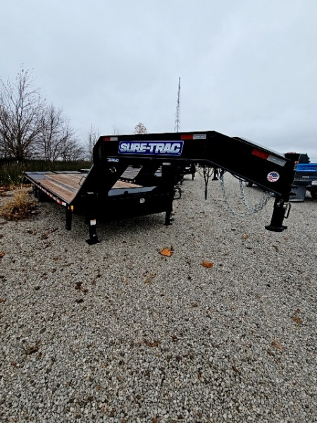 New 2026 Sure-Trac 8.5 x 25 (20+5) 15K Std Duty Beavertail Gooseneck Deckover Trailer