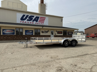 New 2025 H&H Trailers 82x20 Aluminum Rail Side 7K Landscape Trailer