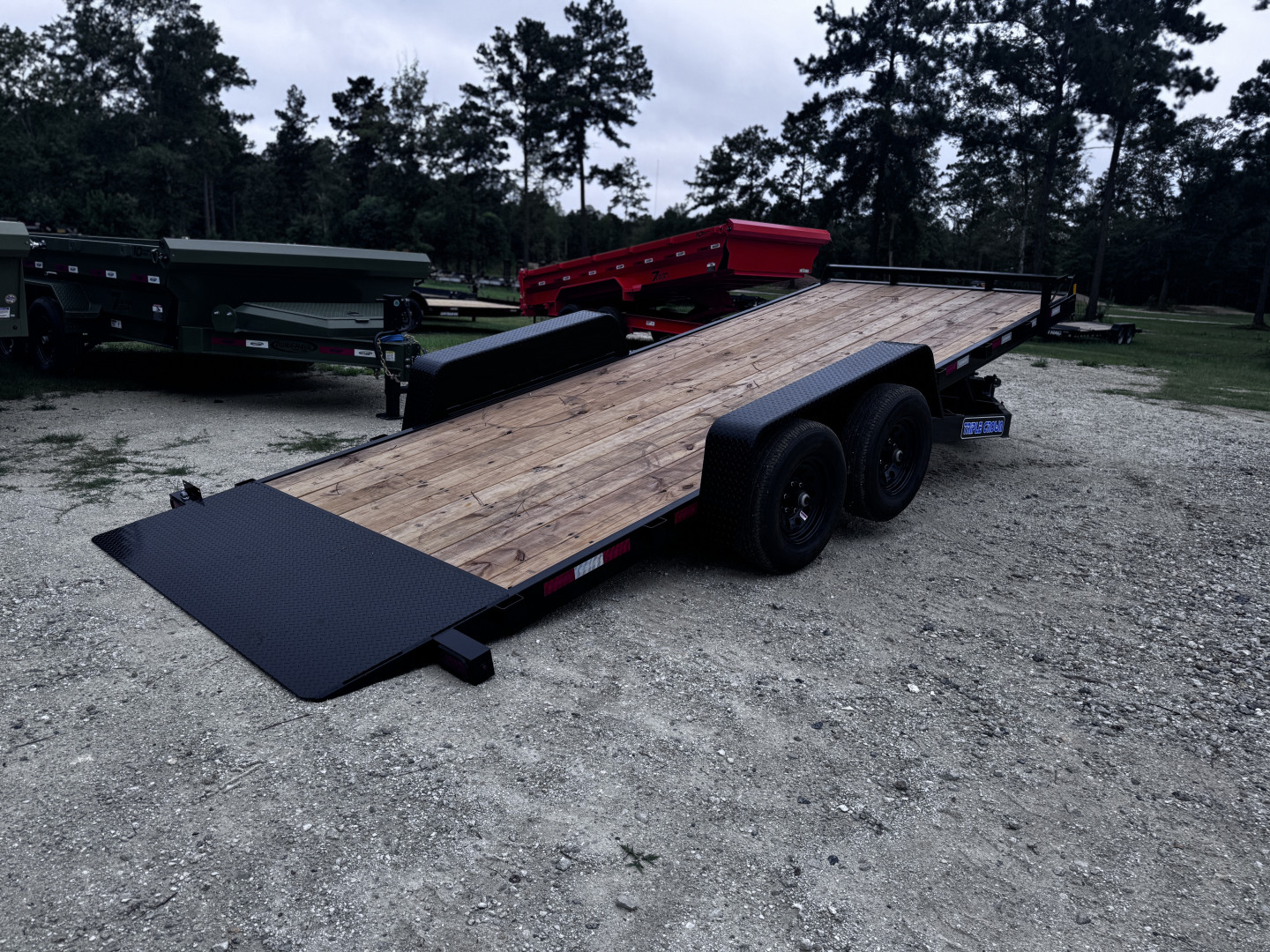 New 2025 Triple Crown Trailers 7x20 10k Power Tilt