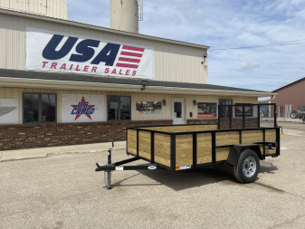 New 2026 AMO 76x10 Wood Side 3K Utility Trailer
