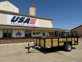 New 2026 AMO 76x12 Wood Side 3K Utility Trailer
