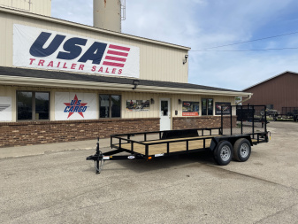 New 2025 AMO 76x16 Tandem Axle 2-Brake 7K Landscape Trailer