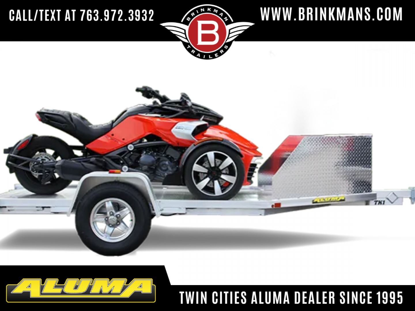 New Aluma TK1 Open Aluminum Trike Trailer